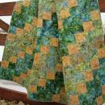 Handmade Batik Quilt Meadow..