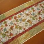Quilted Table Runner Leaves..