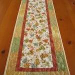 Quilted Table Runner Leaves..