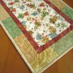 Quilted Table Runner Leaves..