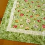 Green Floral Quilted Table ..