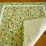 Green Floral Quilted Table ..