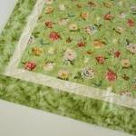 Green Floral Quilted Table ..