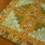 Quilted Table Topper Leaves