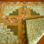 Quilted Table Topper Leaves