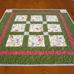 Table Topper Floral Squares