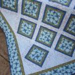 Handmade Quilt Blue Floral