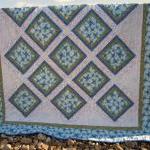 Handmade Quilt Blue Floral