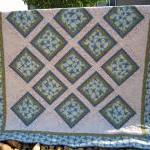 Handmade Quilt Blue Floral