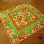 Quilted Table Topper Peach ..