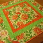 Quilted Table Topper Peach ..