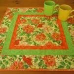 Quilted Table Topper Peach ..