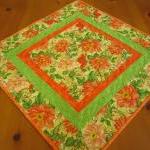 Quilted Table Topper Peach ..
