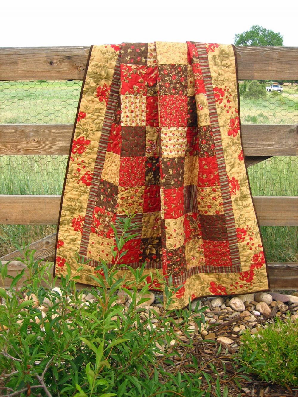  Cafe Latte Handmade Lap Quilt
