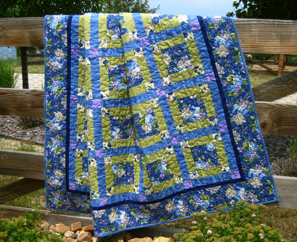 Flowers in Bloom Handmade Quilt