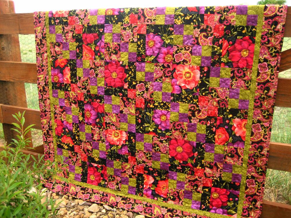 Floral Fusion Handmade Quilt