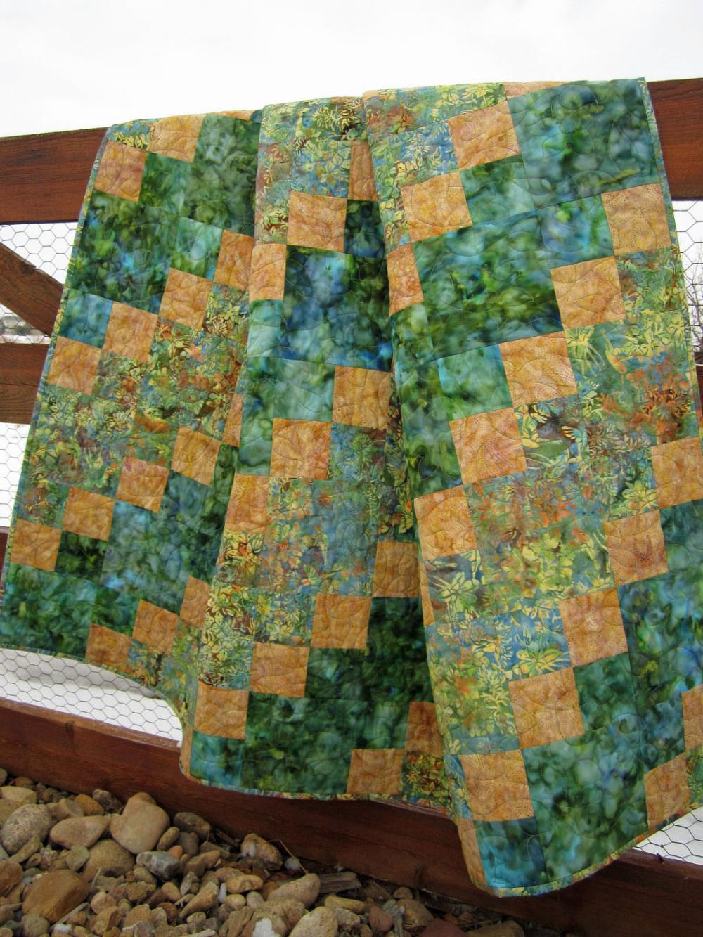Handmade Batik Quilt Meadows