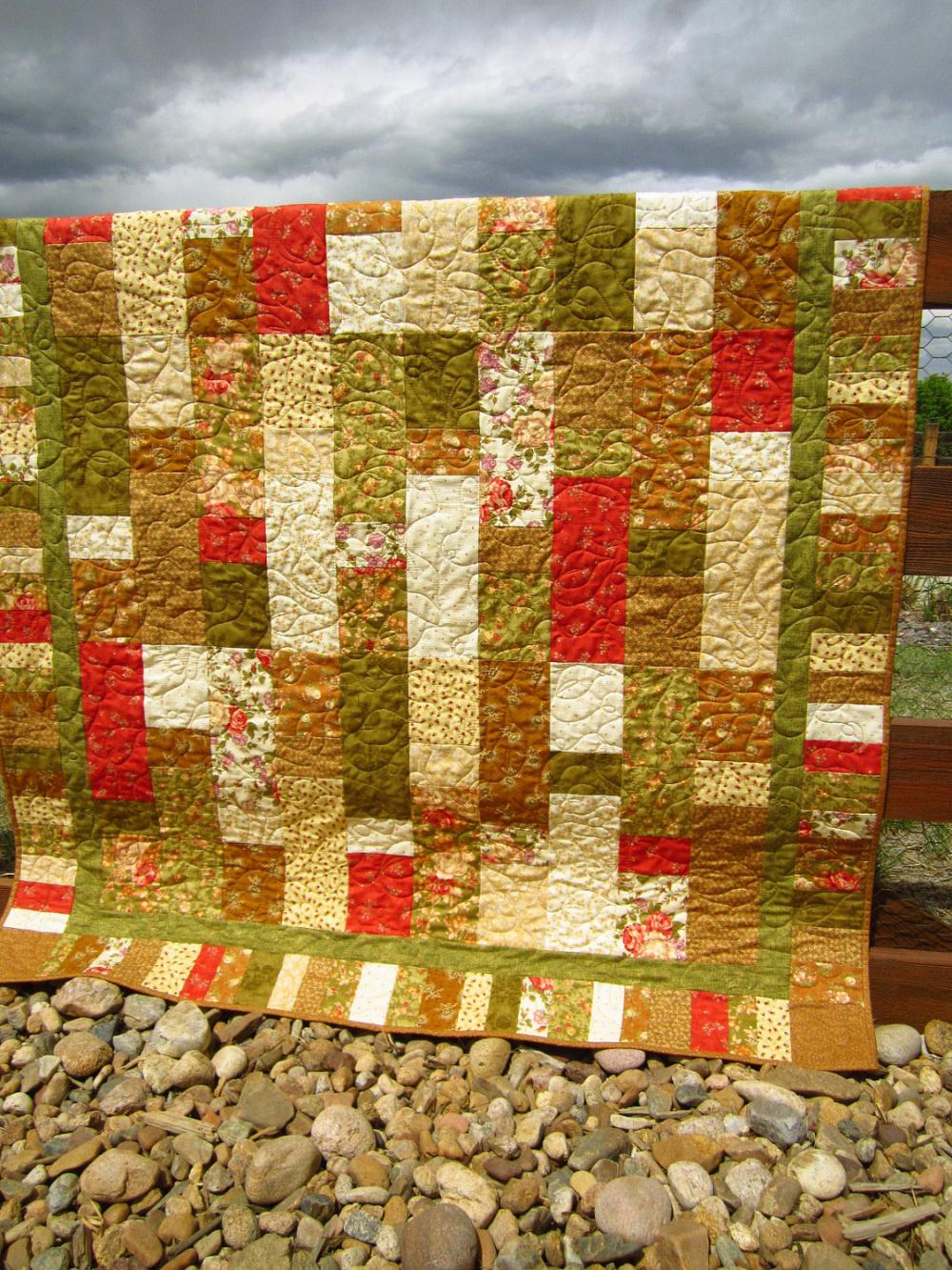 Handmade Quilt Patchwork Garden