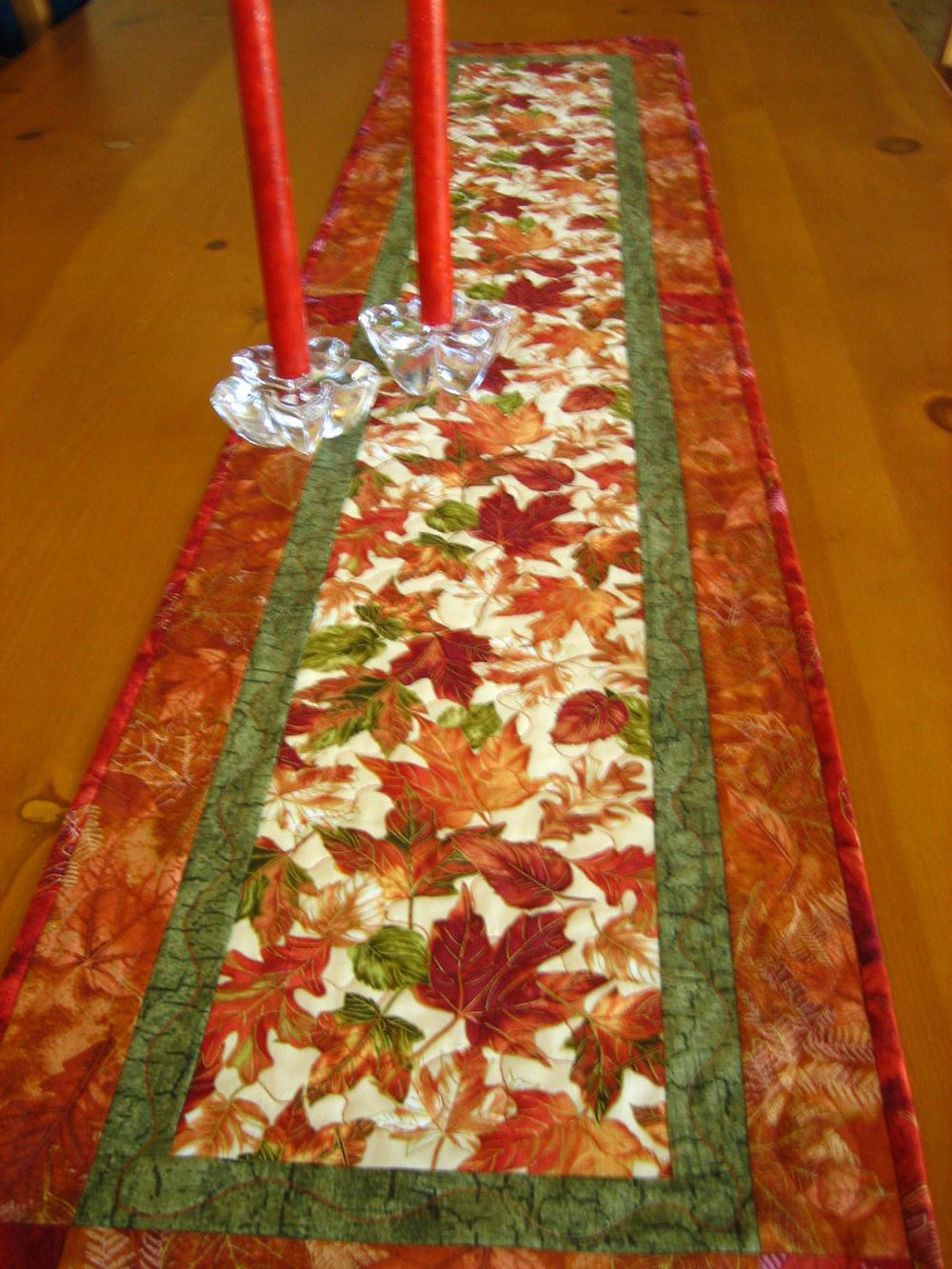 Autumn Blaze Quilted Table Runner