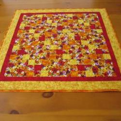 Quilted Table Topper Blossoms