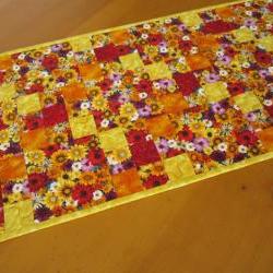 Quilted Table Runner Blossoms