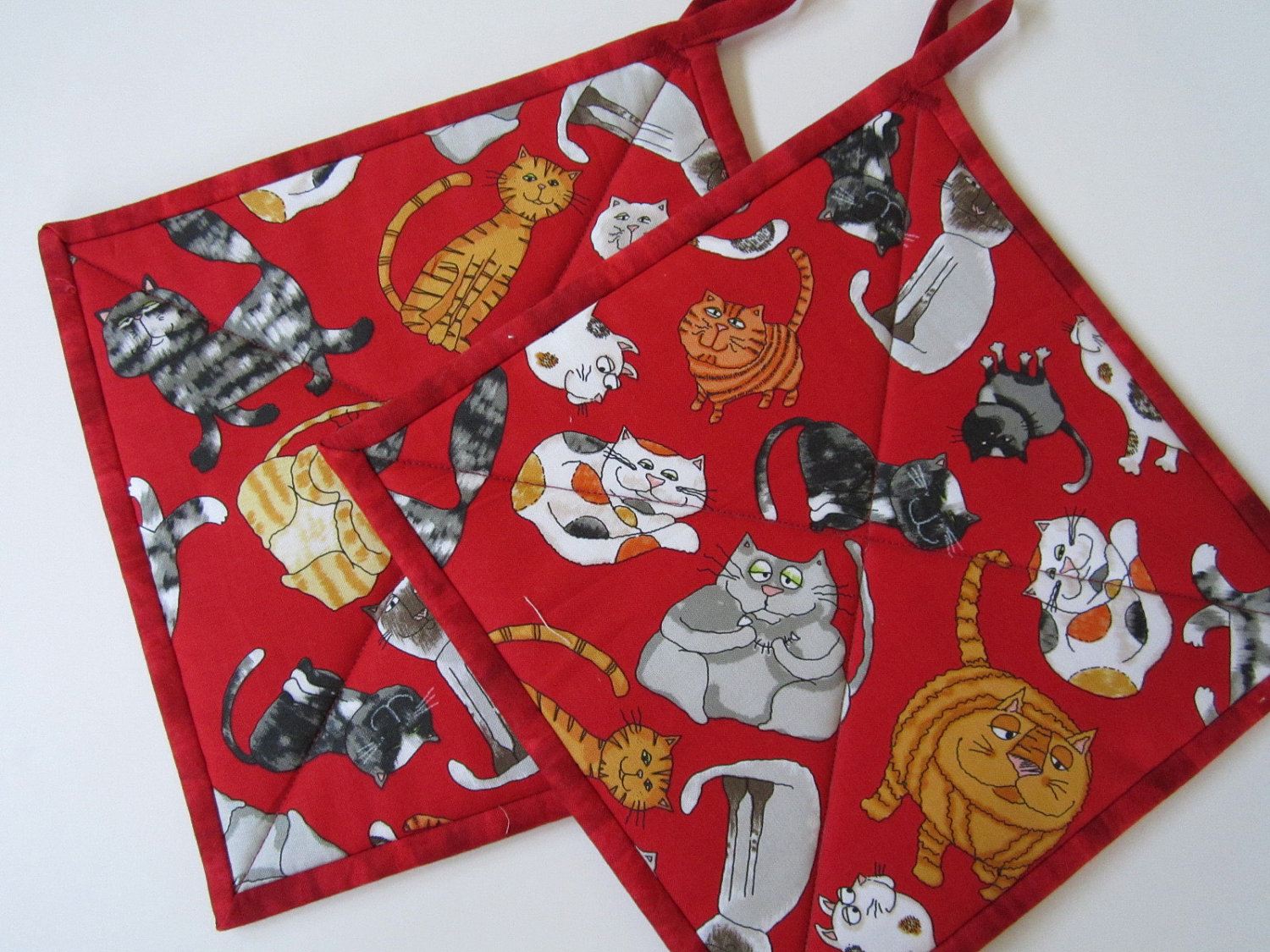 Pot Holders Happy Cats on Luulla